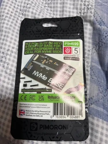 Adaptador NVMe M.2 para Raspberry Pi 5 Pimoroni Original SSD PCIe