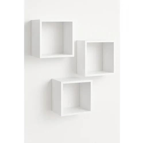 Kit 3 Nicho 30x30 na cor branca