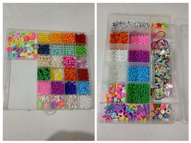 Estojo com miçangas (40 reais cada)