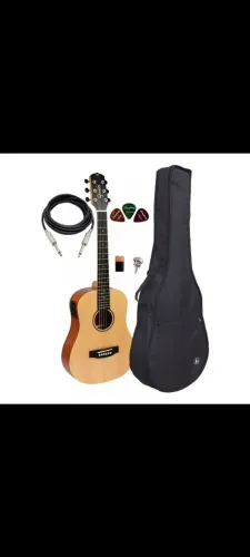 Violão Acústico Giannini Gtg-36s Eq Ns + Capa E Acessórios