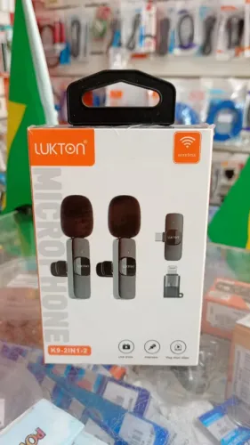 Kit Duplo Mini Microfone Sem Fio De Lapela 2 Em 1 - Novo