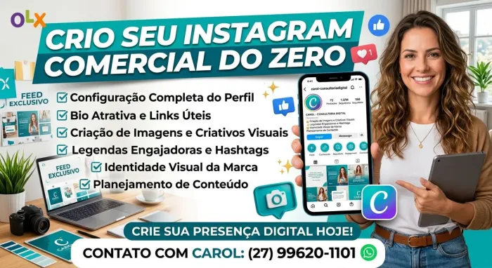 Crio seu Instagram Comercial do Zero ? Feed Profissional