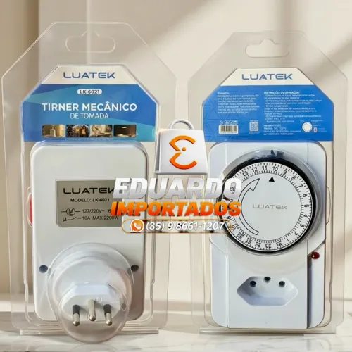 Temporizador/Timer Mecânico Bivolt Luatek Programador de Tomada 