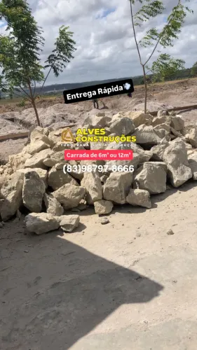 PEDRA CALCÁRIA - CARRADA DE 6m³ ou 12m³