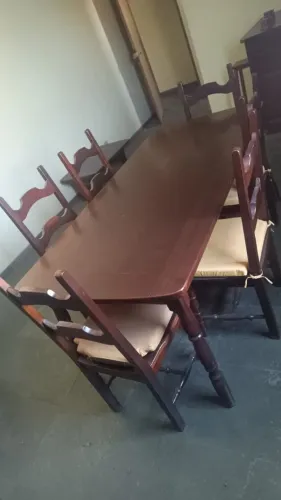 Mesa de jantar com 6cadeiras madeira maciça IMBUIA