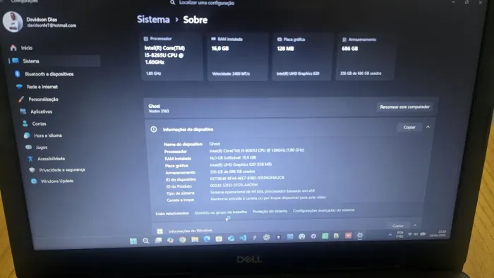 Notebook Dell Vostro 3583