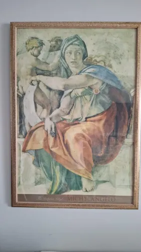 QUADRO GRANDE MICHELANGELO 100x70 - DECORAÇÃO CLÁSSICA