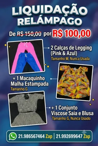 Calcas Legging + Macaquinho + Conjunto