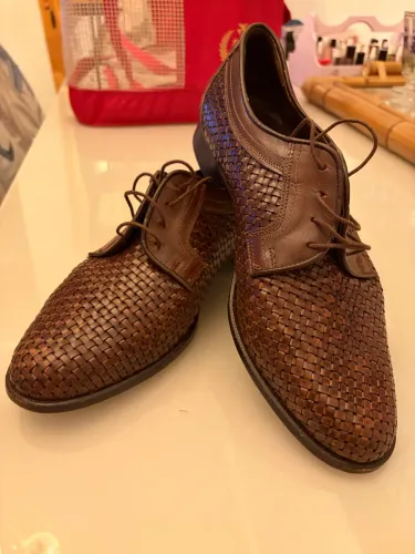 Sapatos couro italiano/francês masculino