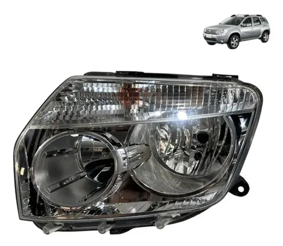 Farol Duster 2012 2013 2014 2015 Esquerdo Cromado Original Esquerdo/motorista