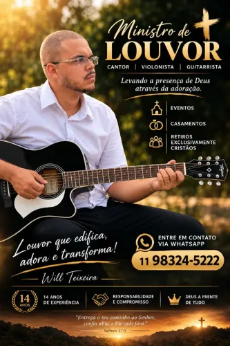Will Teixeira ? Músico Cristão (Voz, Violão e Guitarra) | Casamentos e Retiros