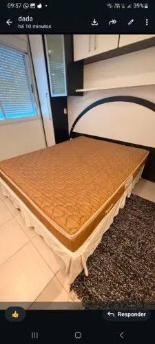 CAMA QUEEN BOX E COLCHÃO