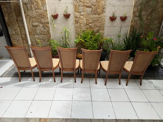Jogo de cadeiras mesa jantar 6un
