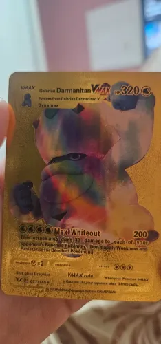 Pokemon Galarian Darmanitan VMAX Gold Foil HP 320 cartão