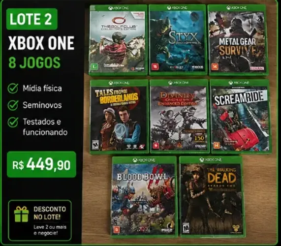 Jogos Xbox One Originais Seminovos ? A partir de R$ 39,90