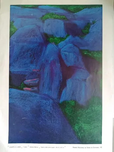 Pôster Antônio Peticov Parque Nacional da Serra da Capivara PI 2003 60x40cm