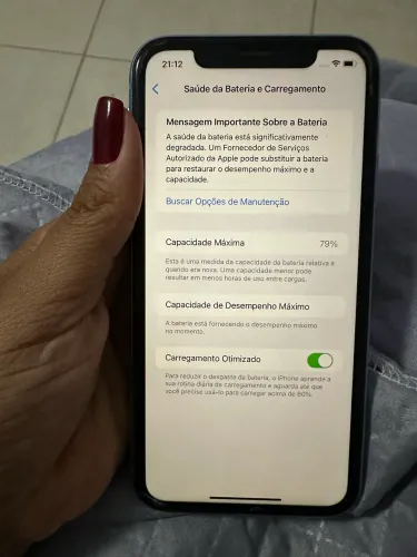 iPhone XR 128gb azul Bateria 79% aceito cartão com taxa