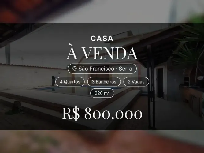 Incrível Casa a 300m da Praia em São Francisco Serra, Perfeita para Investir!