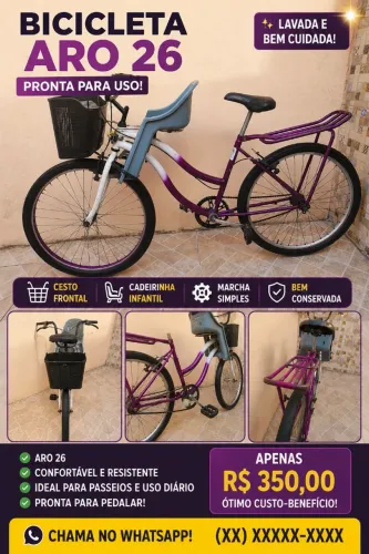 A BIKE QUE VOCÊ ESTAVA PROCURANDO ESTÁ AQUI R$350 - PEGOU, LEVOU!