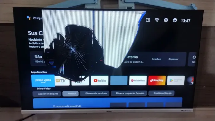 Smart TV Philco 32" Android - Tela Quebrada (Placas Funcionando)
