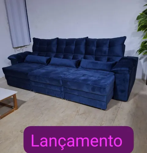 SOFÁ AZUL POLYANA 2.90