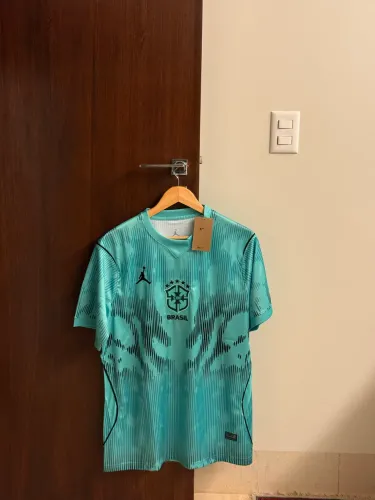 Camiseta Masculina Brasil Jordan Verde - M - Nova
