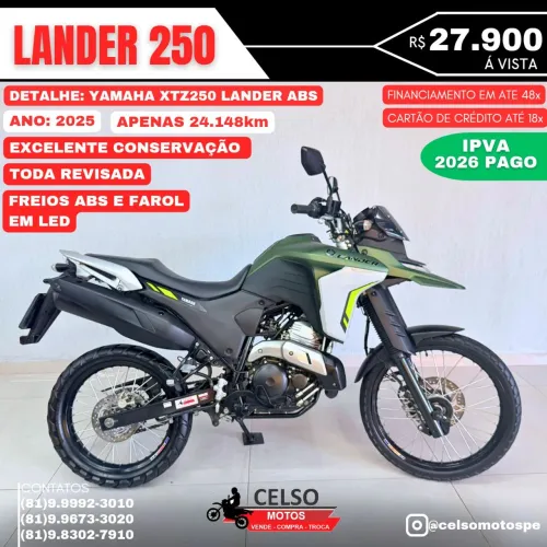 Lander 250 2025 c/24.000km! Financio 48x aceito sua moto na troca