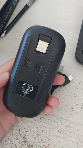 Mouse sem fio (+ cabo para recarregar)