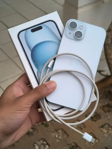IPHONE 15 AZUL - 128 GB - SAUDE DA BATERIA 89%