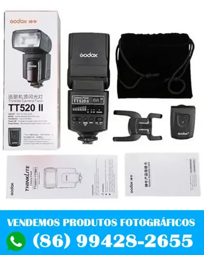 Flash Godox tt520ii com rádio flash (novo)