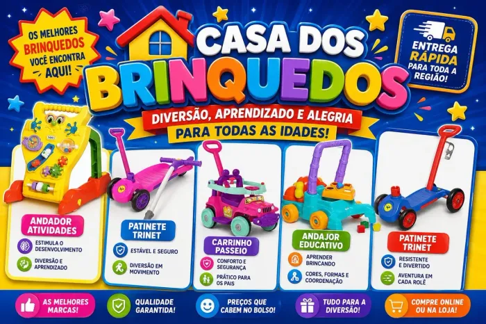 Brinquedos e Brinquedos a partir R$ 300.00
