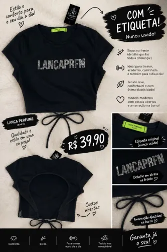 ? CROPPED LANÇA PERFUME NOVO COM ETIQUETA ?