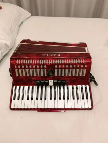 Sanfona Acordeon Eagle 120 baixos Semi-Nova