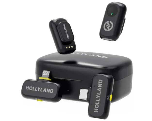 Lapela Microfone Hollyland A1 combo Original/Lacrado