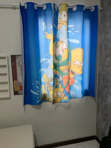 cortina de quarto os simpsons