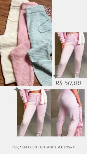 Calça em tricô