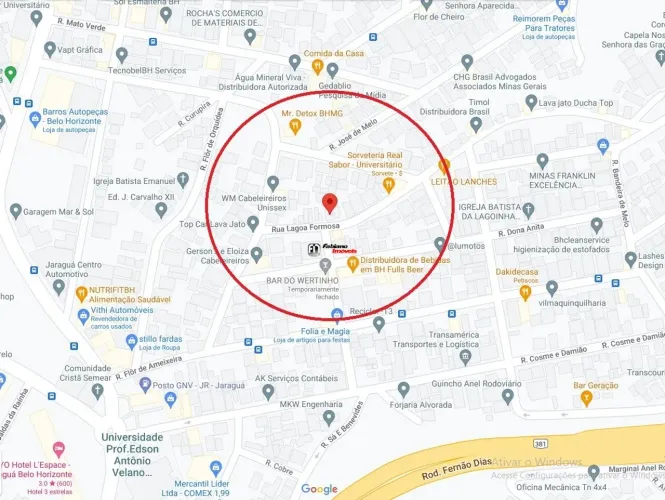 Lote com 445m² à venda na Pampulha