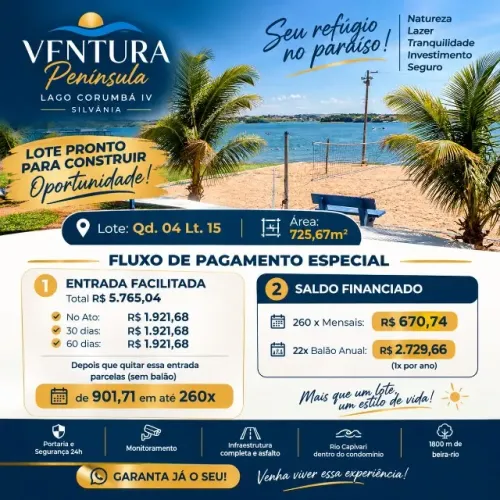 TERRENO NO CORUMBA IV QUE PODE CONSTRUIR IMEDIATO
