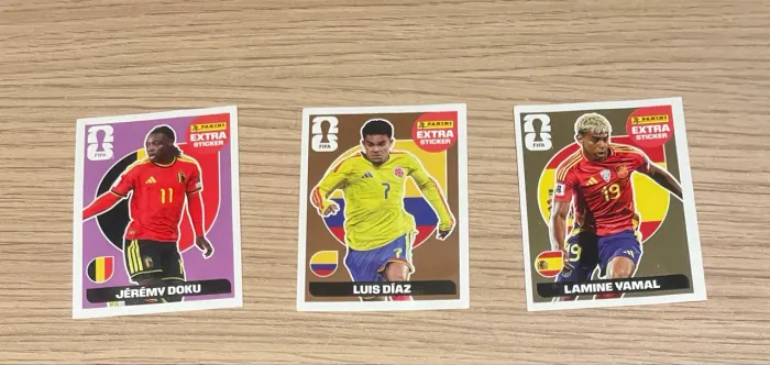 Lamine Yamal OURO - Luís Diaz BRONZE - Jeremy Doku REGULAR - Legends 2026 WC