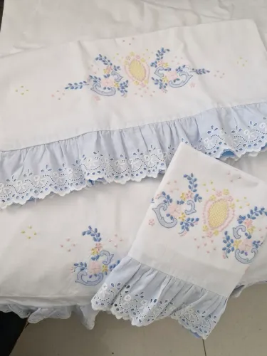 Lençol colcha de casal bordafo