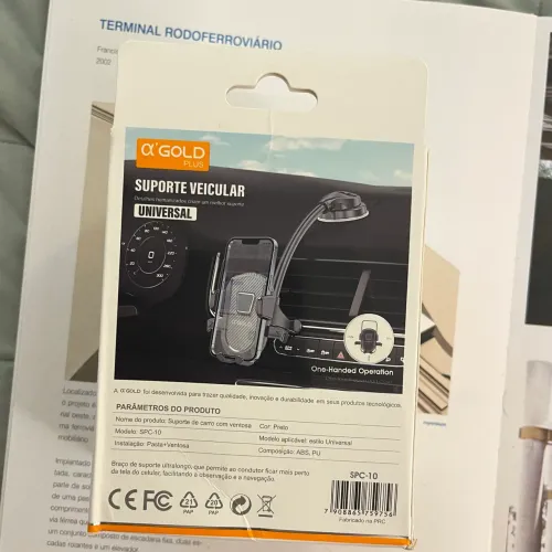 Suporte Veicular Celular aGOLD SPC-10 Ventosa Painel Braco Flexivel Rotacao 360