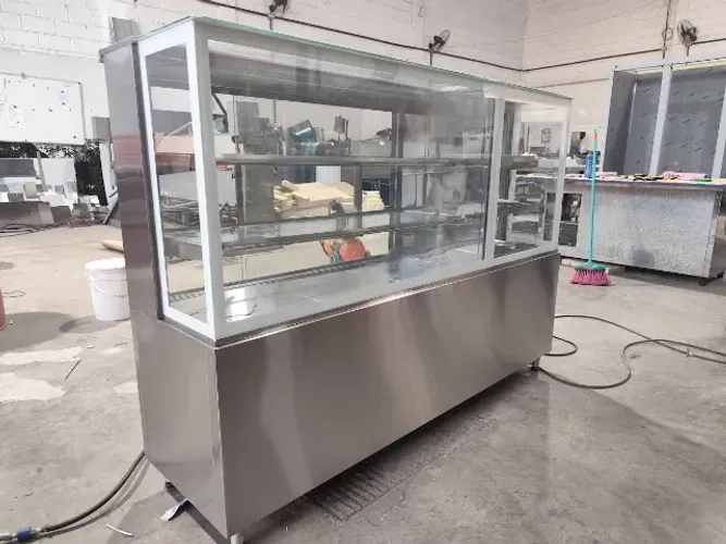 Vitrine Estufa 1200mm Inox Linha Quente Comercial