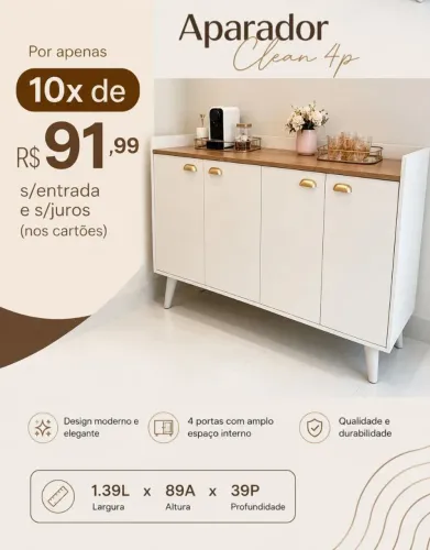 Aparador em mdf entrega grátis