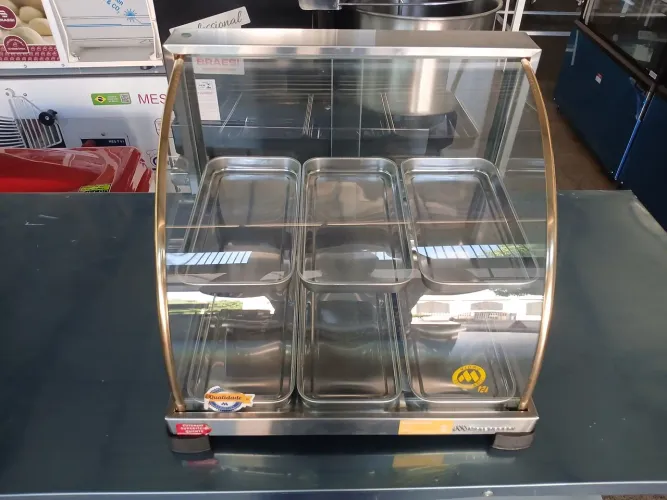 Estufa Quente para Salgados 6 Bandejas Duplas Nova