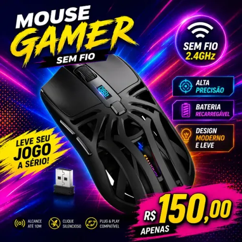 Mouse Sem fio 10000hz