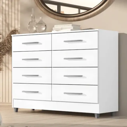 CÔMODA 8 GAVETAS PRONTA ENTREGA - MONTAGEM GRATUITA