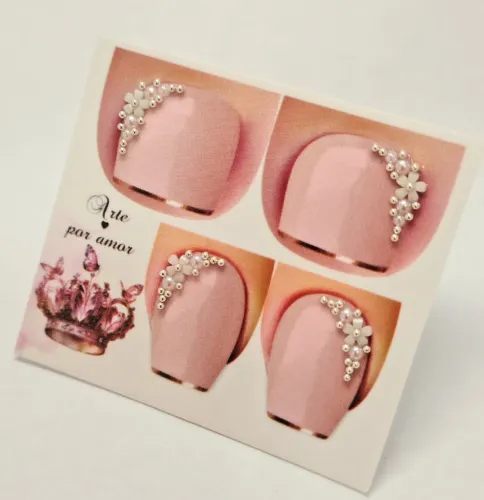 2 pares Jóias de Unhas Super Maleáveis (1 cartão casadinho pé e mão)