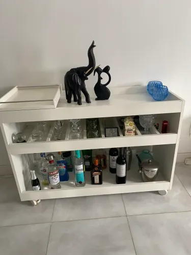 Aparador Bar Carrinho TOK STOK BRANCO