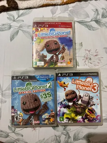 Trilogia Little Big Planet (LBP 1, LBP 2 e LBP 3) PS3 Mídia Física