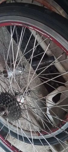 Par de jante aeria raio inox peneu novo